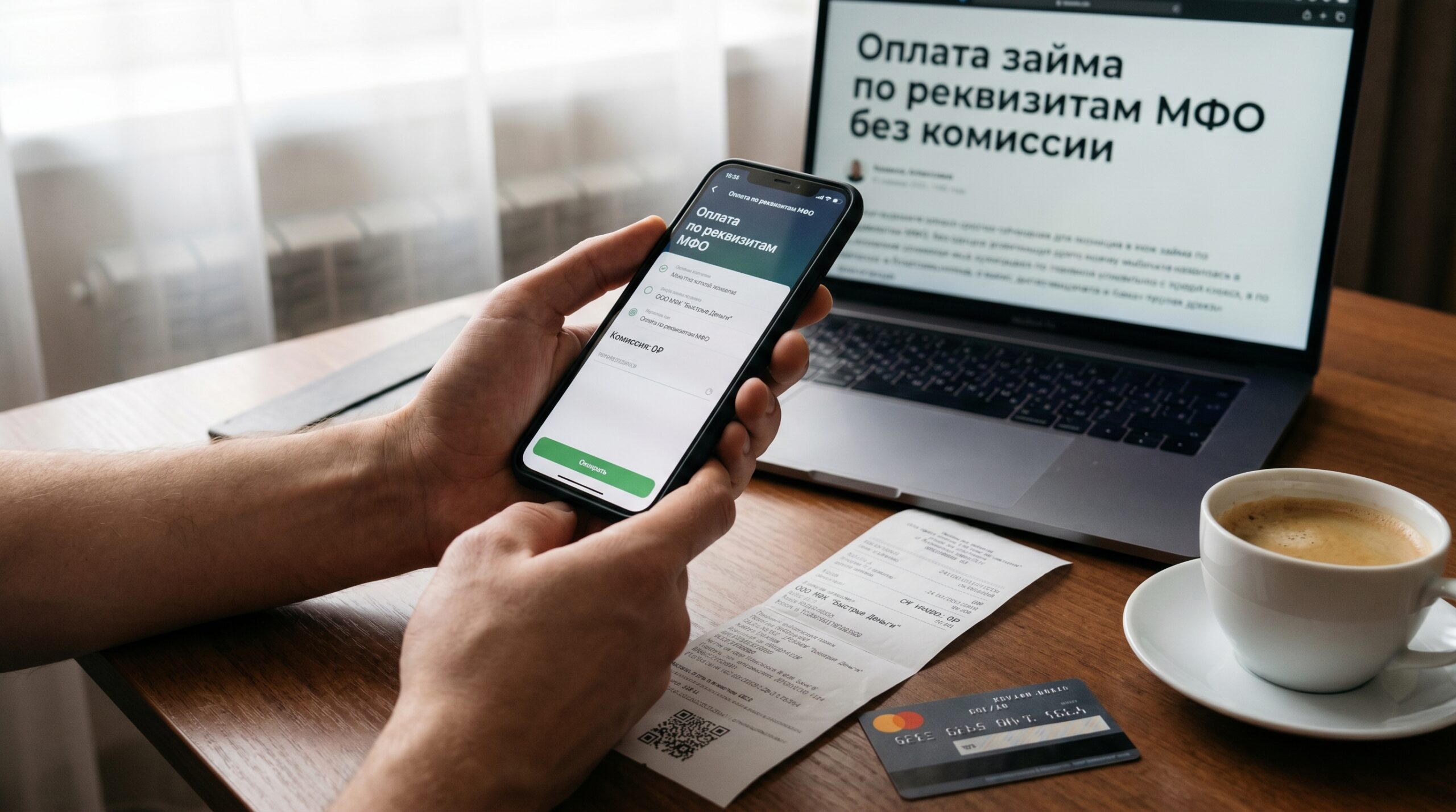 Оплата займа по реквизитам МФО без комиссии