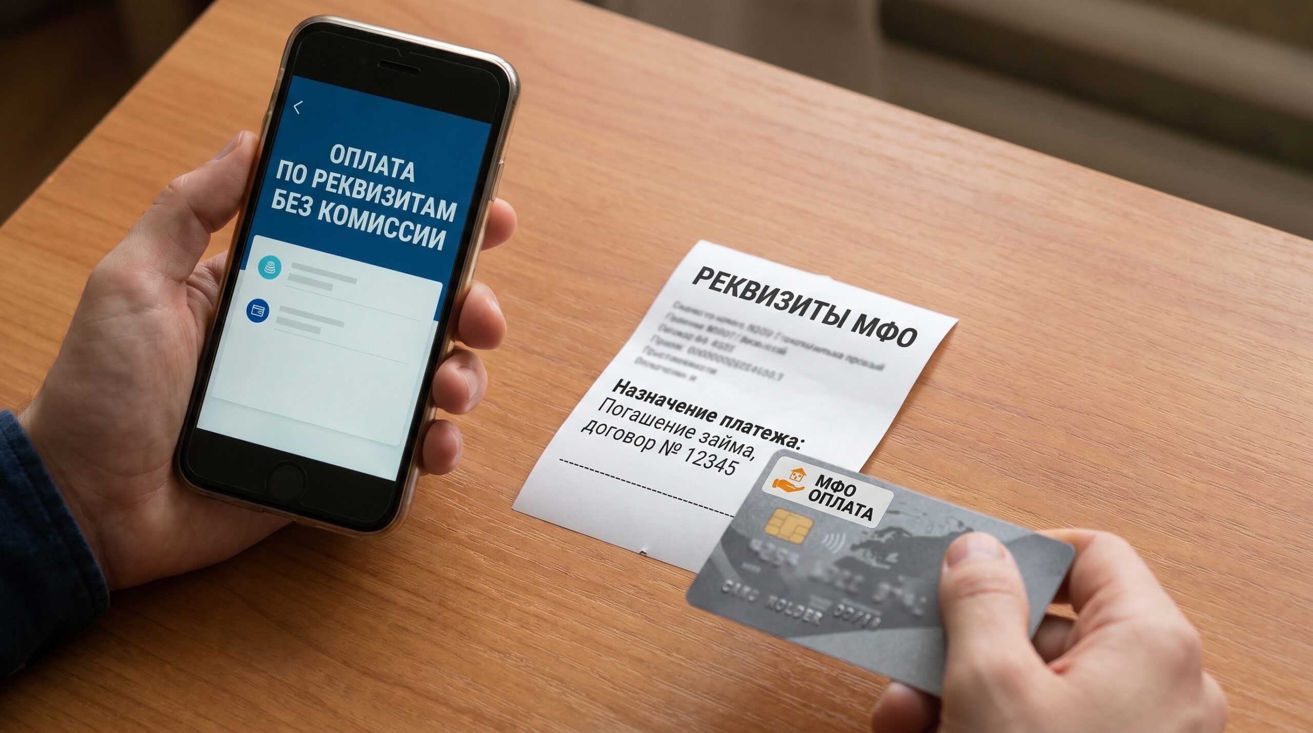 Оплата займа в OneClickMoney по реквизитам без комиссии